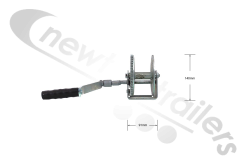 20-HADR-24 WINCH AND HANDLE Dawbarn Cover Sheet Front & Side Winch Drive Ratchet and Handle