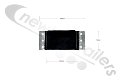 CR2167 / 44 Wilcox Body Rubber 44mm Thick Block Body Pad