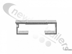 20.0360 Cargo Floor Plank 6mm x 112mm Ridged Single Seal No Seal or End Cap