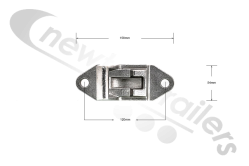5003021 Kraker Barn Door Locking Back Plate Keeper Right-Hand & Left-Hand