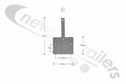 BDICO01031 Knapen Cover Sheet Stop Galvanised Knock Down Type