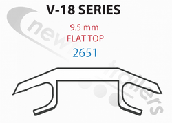 2651 Keith Walking Floor® V18 Flat Top Plank Slat 2651 9.5mm top thickness 5.25" slat centers