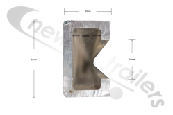 PPG030 PPG Door Seal Aluminium Channel For Lip Shape Seal- Sold Per Metre
