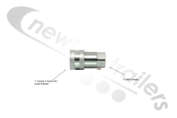 ANV16F Hydraulic coupling Quick Release 1" Female A Series ISO With 1" BSP Female Fitting
