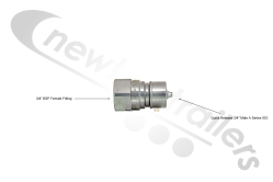ANV34M Hydraulic Coupling Quick Release 3/4" Male A Series ISO With 3/4" BSP Female Fitting