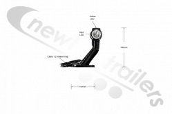 31-3304-047 Aspoeck Marker Light - Outer Superpoint III LED Lamp Nearside 1.2m P&R Wire