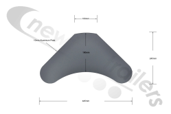 BDICO02006 Knapen Top Rail Front Top Corner Profile For Trailers With Moving Headboard