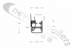 BALPR00021 Top Rail Profile For Trailers With Moving Headboard UK Nearside Or Left-Hand L=13468 mm