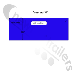 Fruehauf Back Flap Sheet Blue 6 Dawbarn Cover Sheet Rear Back Flap 6" Hood Blue For Fruehauf Tipper