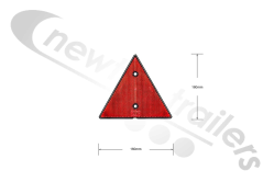 15-5400-007 Aspoeck Triangle Reflector With Two 5mm Bolt Holes