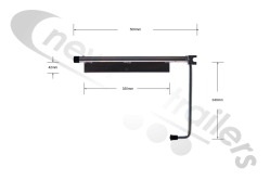 FRET25987/GPLH Door Retainer Spring Loaded Bar for Walking Floor Barndoors -