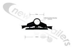 XPF34/4 Nylon Mud Guard Wing Fitting Clamp Bracket For 34mm Tube (SINGLE)