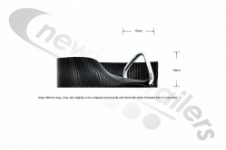 23-strap-24 Dawbarn Cover Sheet Side Strap - Short Pole Strap With Eyelet For Clearspan and Storm Straps