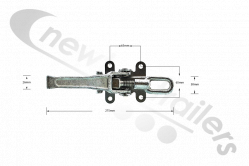 BDICO25035 Knapen Cattle Clamp Hestal Lock With Round Eyelet