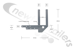 BDICO01091 Knapen Floor Grey Mat Centre Pipe Holder - UK Right