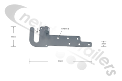 BDICO01094 Knapen Floor Grey Mat Centre Pipe Holder - UK Left