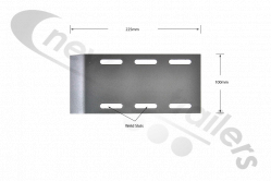 SC02628 Knapen Wear Plate For End Cap (Alloy) 230mm x 98mm x 3mm