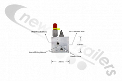 7170002 Cargo Floor CF300 Circulation Safety Valve (Five Bolt Fixing) 24V