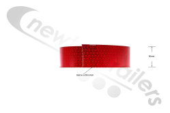BC70703 Red ECE104 Reflexite Reflective Tape - 50 Metre Roll