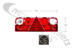 25-6400-721 Aspoeck Tail Lamp EUROPOINT II - R/H Lamp With 7 Pin Connector Plug With LED Stop & Tail Pod