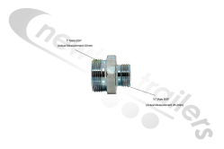 2011623667 Hydraulic Coupling Adaptor Or Reducer 3/4" Male BSP to 1" Male BSP