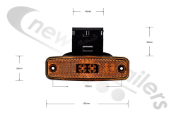 890/23/08 Rubbolite Marker Lamp - Side Amber LED with Superseal Plug