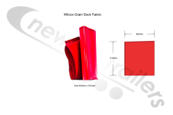 62" 1/2 CIRC x 48" LONG RED Grain Sock Fabric for Wilcox 62-1/2" x 36" Red