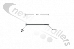126A22673 Legras Door Hinge Bolt M12 x 180mm - Stainless Plated