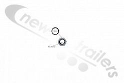 122A22674 Legras Door Hinge Nut M12 (Lock Nut)