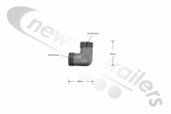 WV20 Knapen Elbow Male 20S To 20S Male for Bulkhead Used On Moving Floor