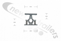 FRET3700/FZP set Self-Aligning Retainer / Catch