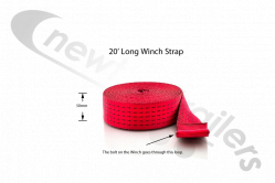 1810998-red Dawbarn Ratchet Drive Front Strap For Clearspan Winch System - Red Strap Only