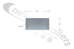 . Keith Plank Slat Wear Plate Alloy 73 x142 x4mm