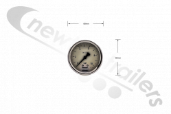 BHYCO10132 Pressure or Weight Gauge Manometer Range 0-10 Bar Hydraulic Oil Filled