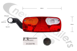 25-2210-761 Aspoeck Tail Lamp ECOPOINT - L/H With Stop/Tail LED & LED Outline Marker