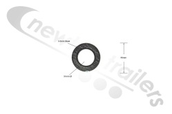 BDICO28013 Knapen Door Locking Bar Stop Washer