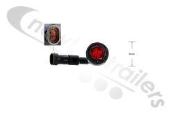 856/02/04 Rubbolite Rear Marker Lamp Red LED & Superseal Plug