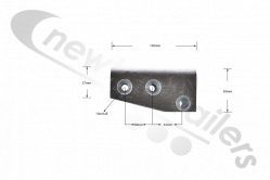 M32014600 STAS Double Kick Door Hinge Attachment Left