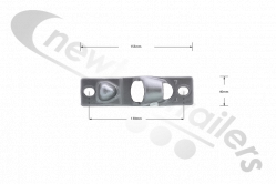BDICO41004 Knapen Rear Door Cam Lock Keep Plate