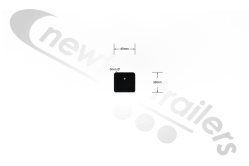 BUNG199062 Plastic End Cap Insert Square 40mm x 40mm