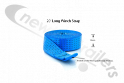 1810998-blue Dawbarn Ratchet Drive Front Strap For Clearspan Winch System - Blue Strap Only
