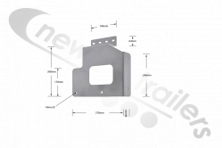 M-93009303 STAS Tool Box Support Bracket  L/H for New STAS Daken toolbox