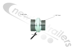 1" - 1.25" Hydraulic adapter  1" - 1.25" Hydraulic adapter