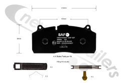 20.3.057.0096.01 SAF Brake Pads for SBS 2220 H0 / Haldex ModulT Caliper - Upto 11/2018
