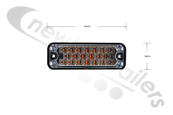 3812 Strobe Light Led Amber 12/24v Surface Mount