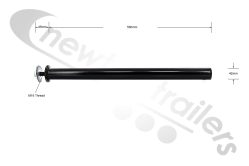 BDICO38012 SEE N1006534 - Mud Guard Bracket Wing Support Stay 580mm Straight for Knapen (Threaded Fitting)