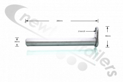 40AWF-000189-01-A Titan Net System Pin Flip Roof Hinge Aluminium Trailers