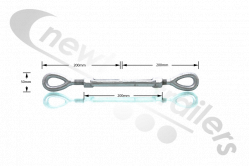 TEEG05806 Titan Eye To Eye Turnbuckle 5/8" x 6"