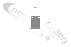 75SWF-000003-06-C Titan Air Tank Bracket,1/4", 5.1875 " T, 4.5" L Suits 3661 CU. IN. (60L) Tank 54" Aluminium Frame