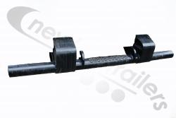 50SWF-000087-49 TITAN Bumper or Under Run Bar, Steel Offset, Push, AWF 14.25" 94 W with mesh and tow hooks